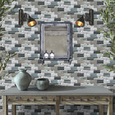 Vintage Blue and Grey Textured Wood Wallpaper for Wall Decoration